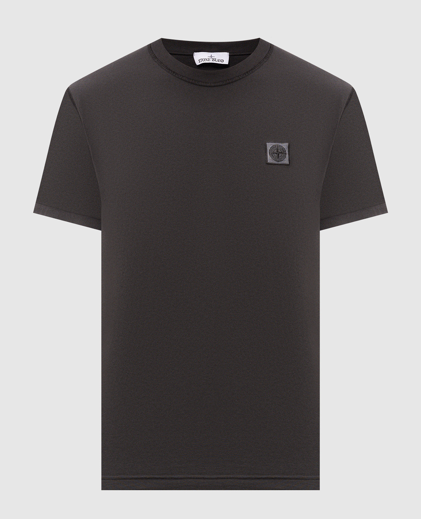Grey T-shirt with logo patch