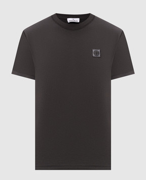 Stone Island Grey T-shirt with logo patch L2S152100026S0057