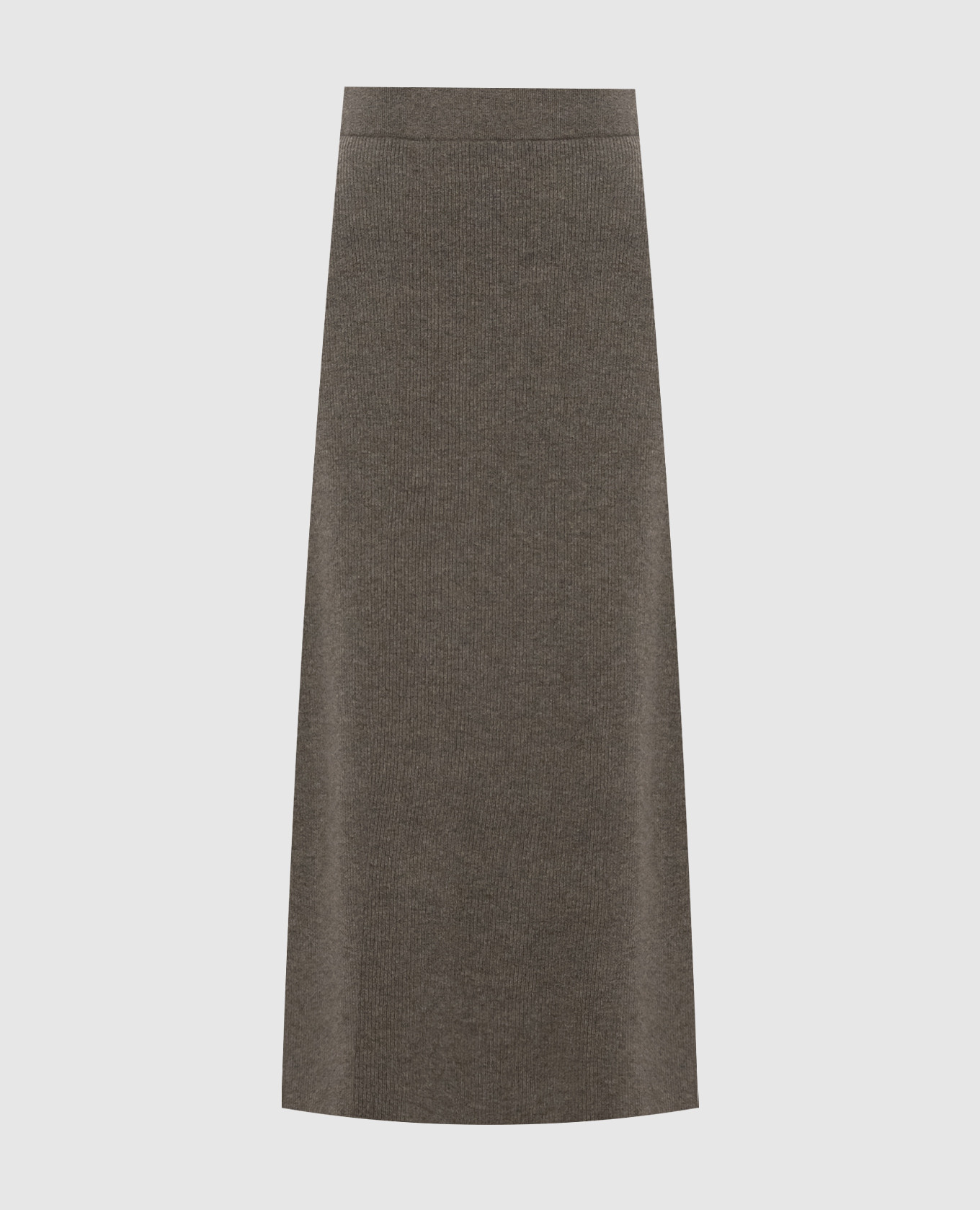 Khaki cashmere skirt