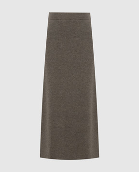 Agnona Khaki cashmere skirt KG120201K120Q