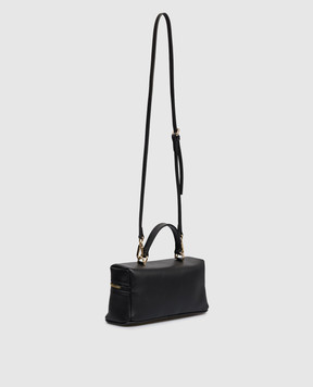 Christian Villa Black crossbody bag with logo print 06454