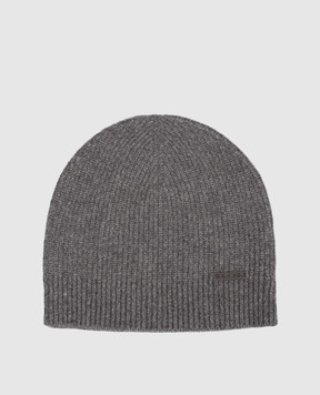 Stefano Ricci Gray cashmere hat K202022CUFF26391