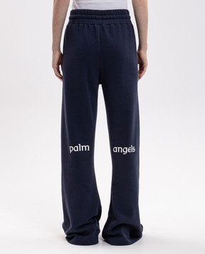 Palm Angels Blue sweatpants with logo print PAWCH006FL001