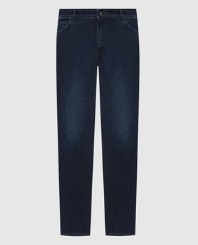 Stefano Ricci Blue jeans with textured emblem MST63B1080T0240