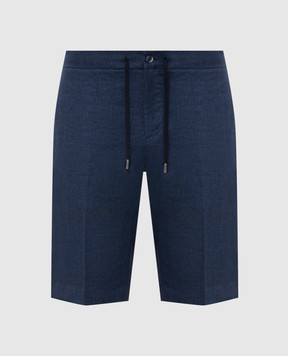 CAPOBIANCO Blue linen shorts 20M851LL00