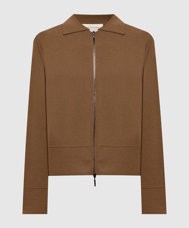 Brown wool cardigan