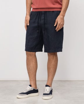 Peserico Blue linen shorts R54235T00D02494