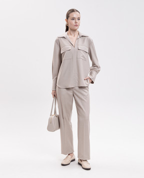 Agnona Beige wool pants T71207YU1142