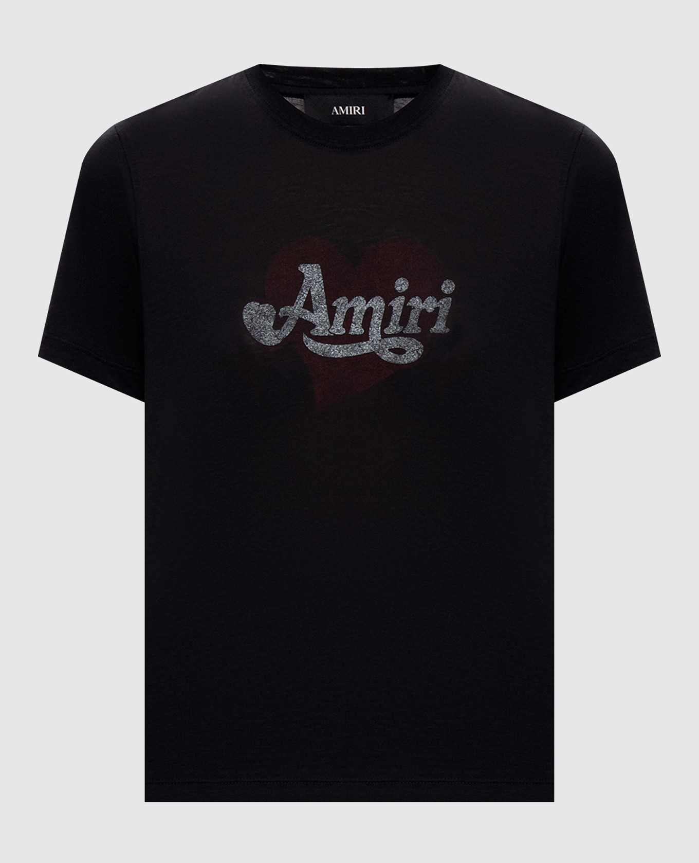 Black t-shirt with logo print