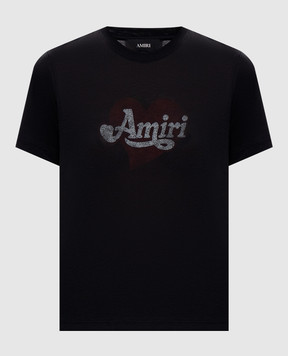 AMIRI Black t-shirt with logo print AW426JR011