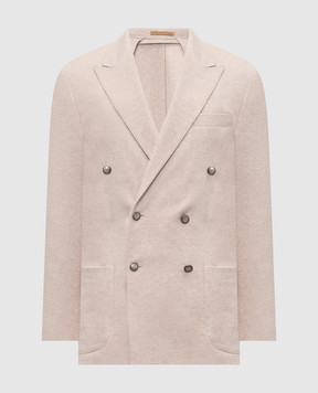 Pini Parma Beige double-breasted jacket JADBJERSSAND