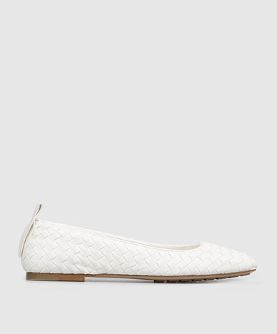 Ballerine Charlotte in pelle bianca