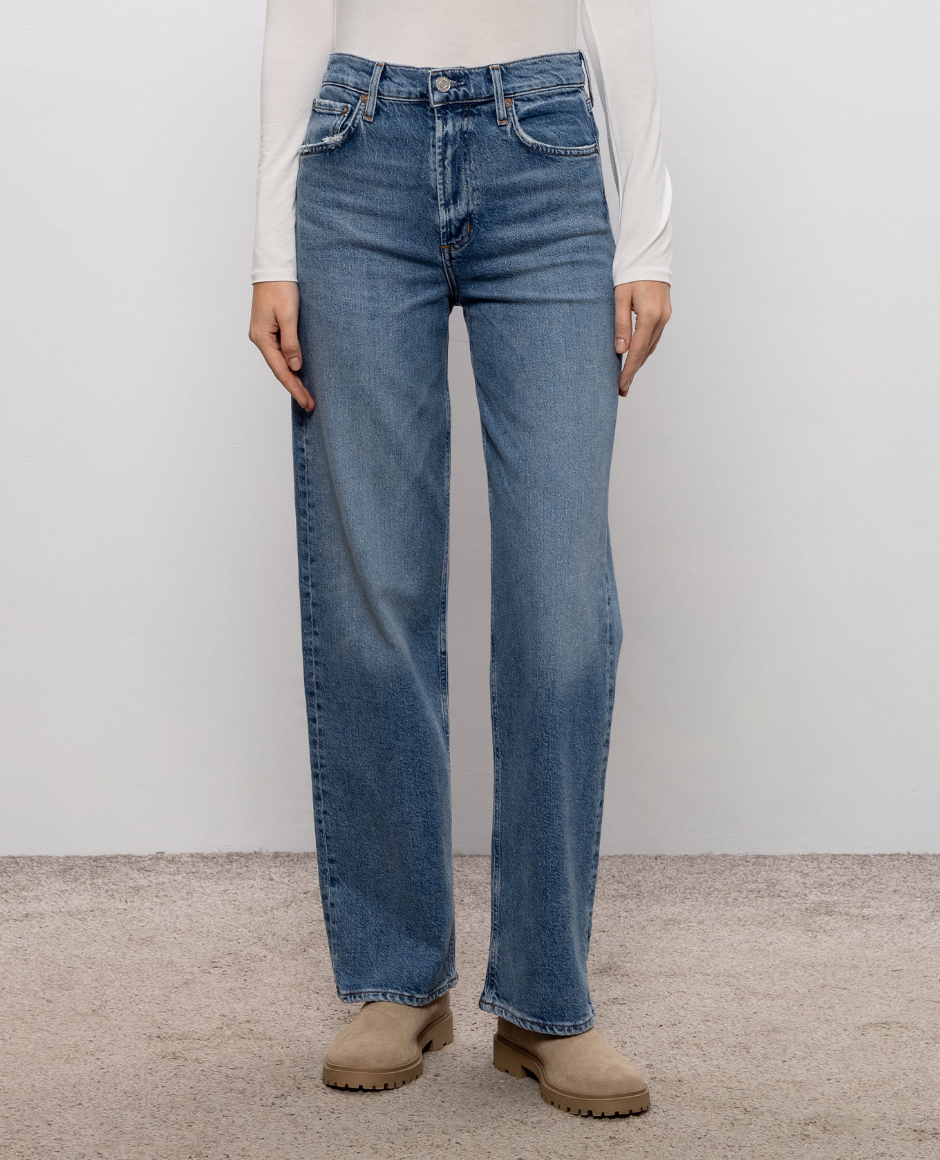 Ren blue jeans with a faded effect AGOLDE 3