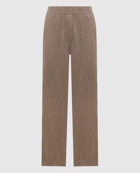 Brunello Cucinelli Brown cashmere lurex sweatpants M1E224779