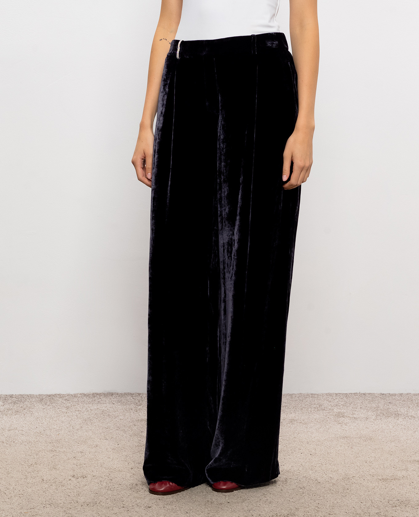Blue velvet pants Peserico 3