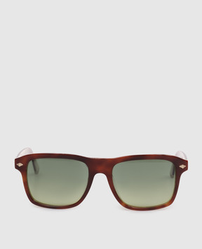 Brunello Cucinelli Intarsia Rays Brown Sunglasses MOCPATTS13