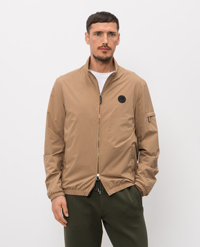 Stefano Ricci Brown jacket with emblem patch M6J4100010PL001HSAC64