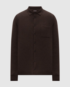 Peserico Brown wool and cashmere shirt R59599F1209470