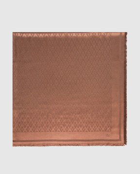 Valentino Brown silk and wool scarf 9W2EB104HKS