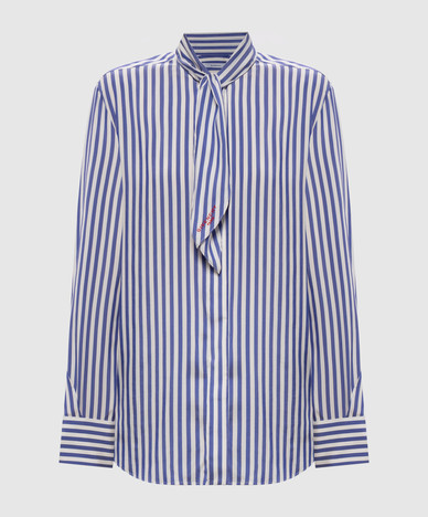 Cocoon striped silk blouses