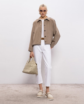 Yves Salomon Brown cashmere jacket 26EYV04464CAFL