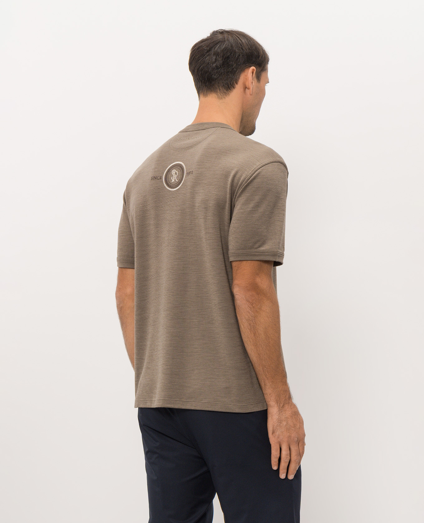 Brown wool t-shirt Stefano Ricci 4