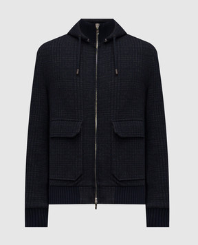 CAPOBIANCO Blue jacket with wool 19M182JL02