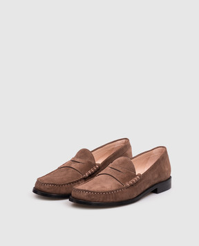 Stuart Weitzman Brown suede loafers LOTTIE SK307