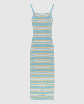 Simkhai Blue striped knitted midi dress 3261040K