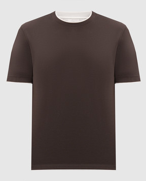 Brunello Cucinelli Brown layered T-shirt M0B137427