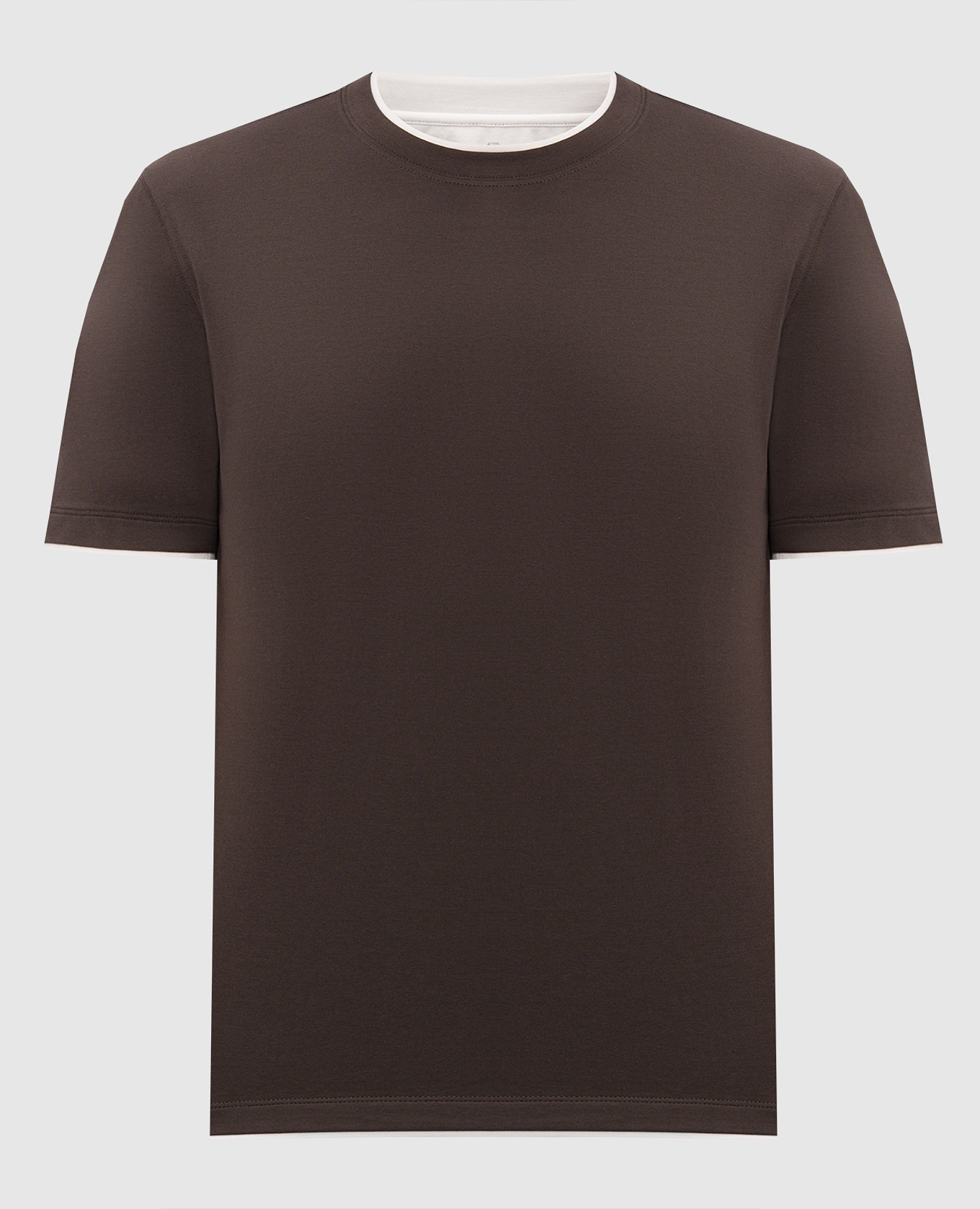 Brown layered T-shirt