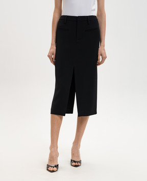 Dondup Black midi skirt G621IS0021DXXX
