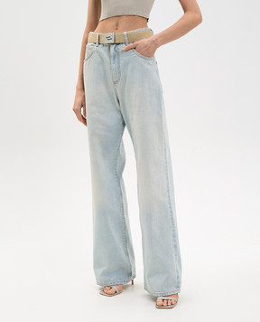 SSHEENA JUSTO blue jeans with emblem 26SSJUSTODS26002