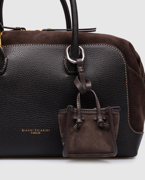 Gianni Chiarini Brown suede bag keychain BSMMARCEL08CM