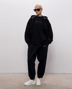 Vetements Black long sleeve with printed inscription MH27LS198Bw