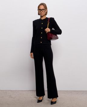 Twinset Black cardigan with textured pattern 262TP3101