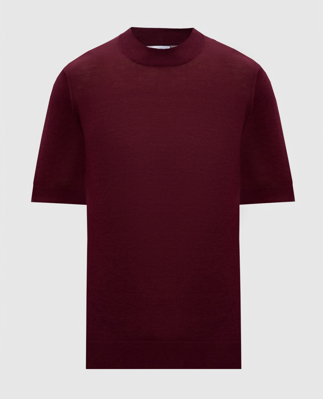 

Burgundy T-shirt with silk Brunello Cucinelli