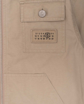 Maison Margiela MM6 Children's beige jacket with emblem M60930MM07D