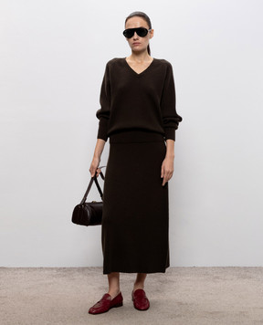Agnona Brown cashmere pullover K0120181K120Q