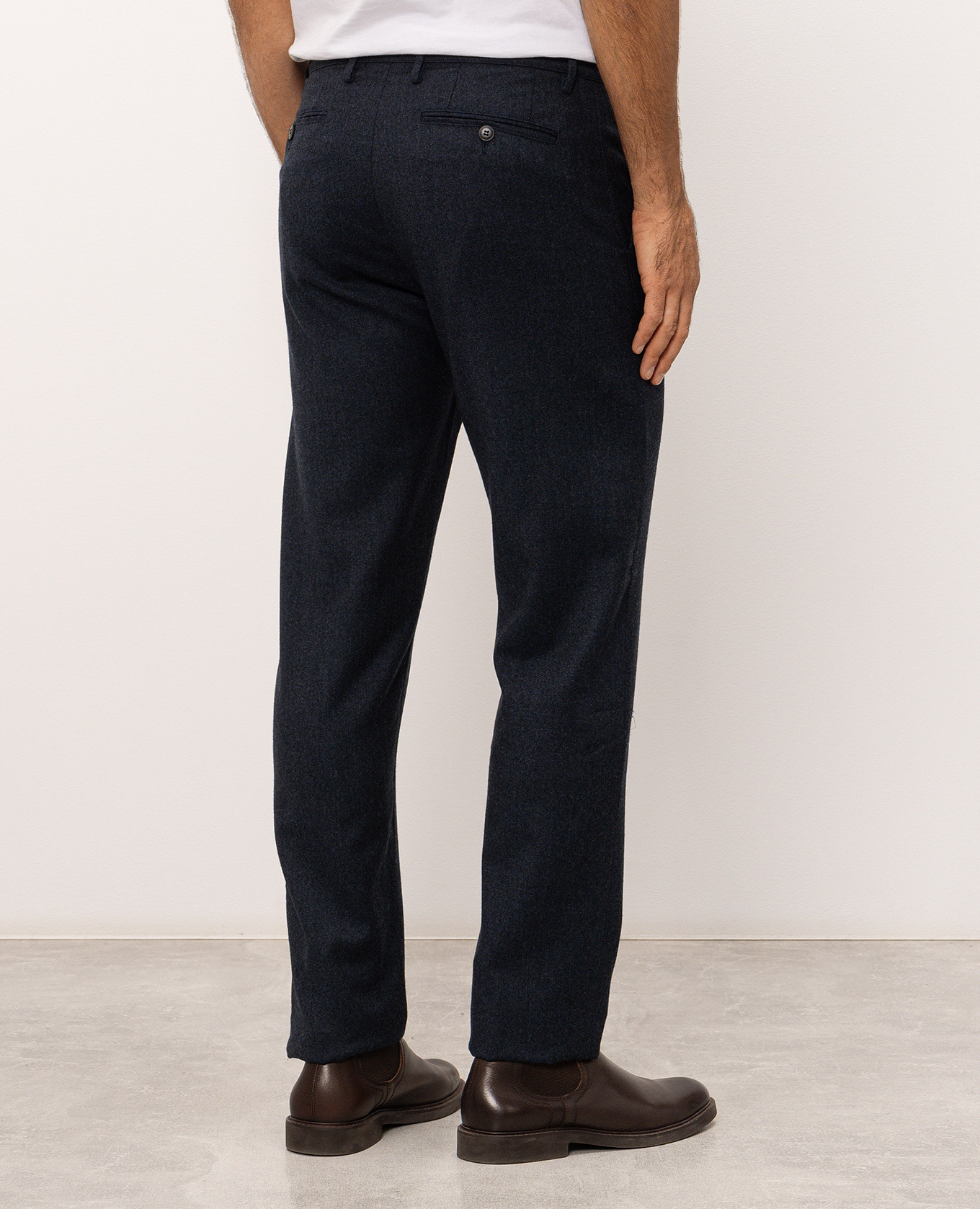 Blue wool pants Canali 4