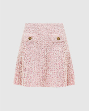 Balmain Pink tweed skirt GF0LBB49KJ89