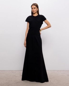 Jil Sander Black wool maxi dress J02CT0667J40356