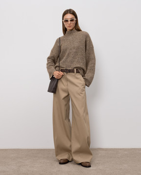 Brunello Cucinelli Brown cashmere and wool sweater MTX755604P
