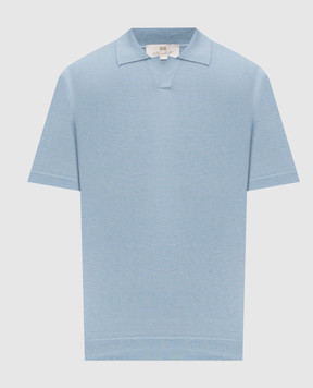 Enrico Mandelli Blue polo with silk 3K006A5645