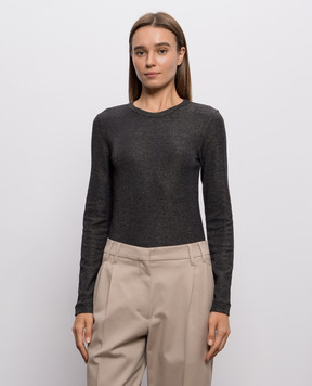 Brunello Cucinelli Gray sweater with wool MPA98B1V00