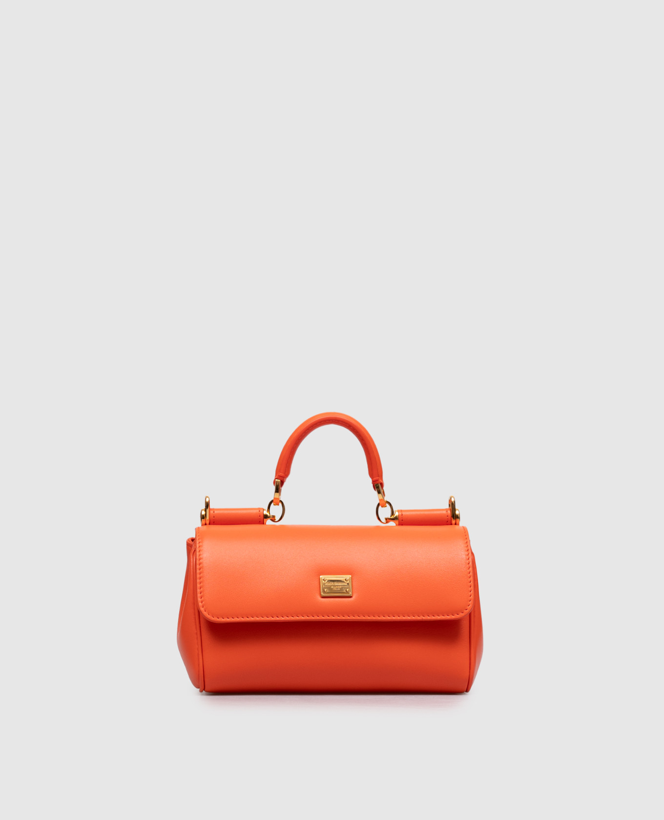 My Sicily orange leather bag