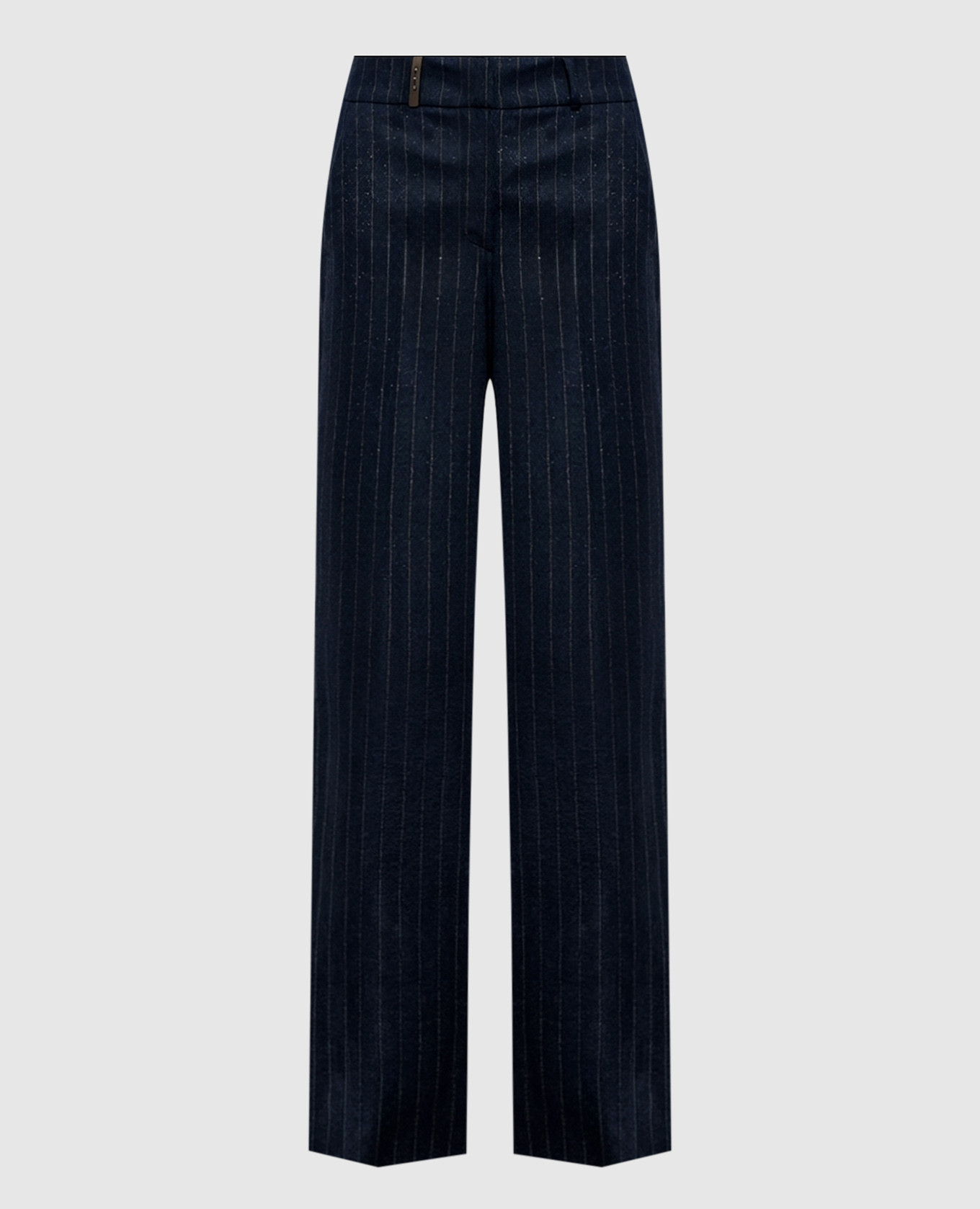 Pantaloni di lana a righe blu