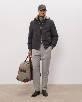 Brunello Cucinelli Grey wool down jacket MM4701606