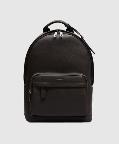 Brown leather backpack