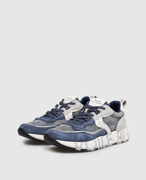 Voile Blanche Blue sneakers CLUB01 with vintage effect 0012017465183C67